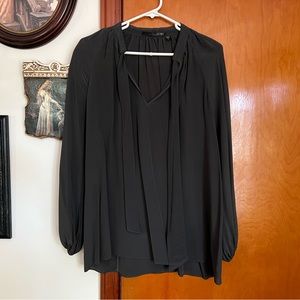 bellatrix dark gray / black silk blouse